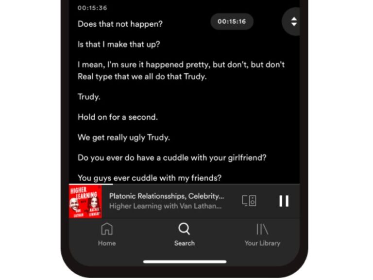 Spotify adds a podcast transcription tool, but it will be limited to the beginning