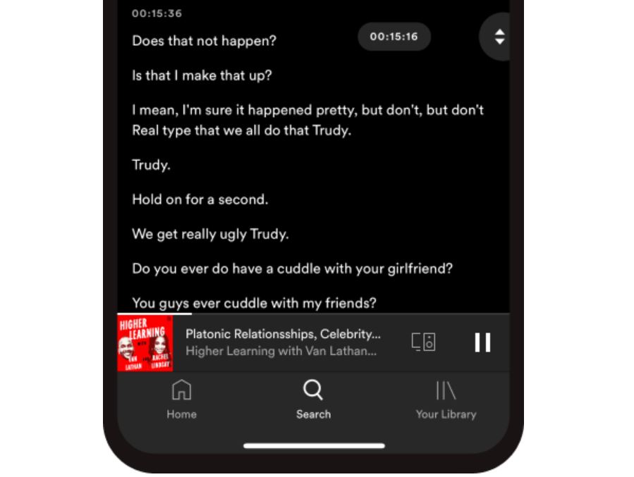 Spotify adds a podcast transcription tool, but it will be limited to the beginning